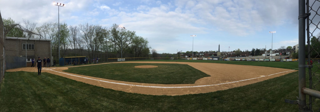 A baseball field in early spring.