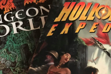 Covers for the D&D Player's Handbook, Dungeon World, Hollow Earth Expedition, and Tales from the Yawning Portal