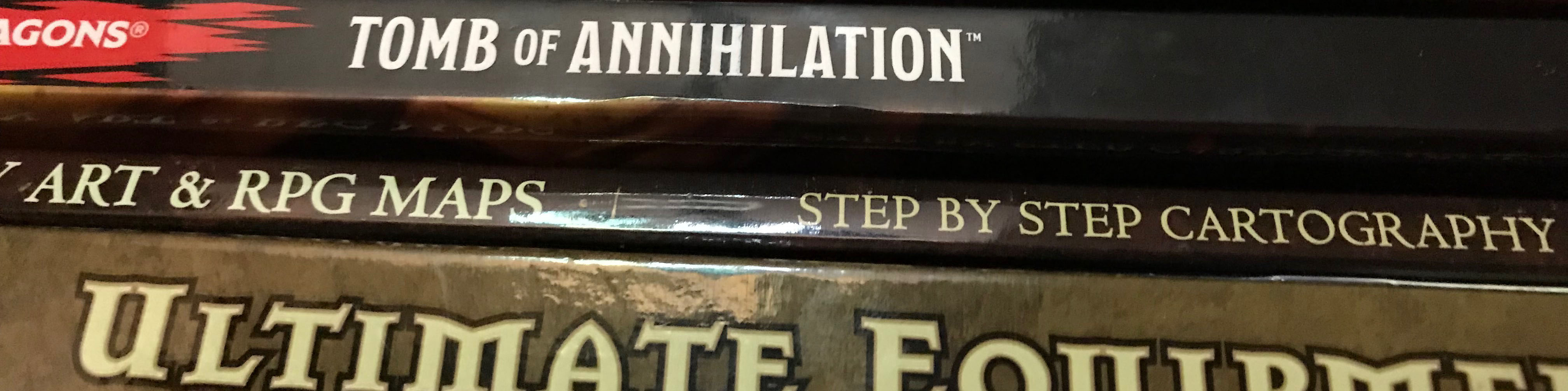 A stack of role-playing-game related books.