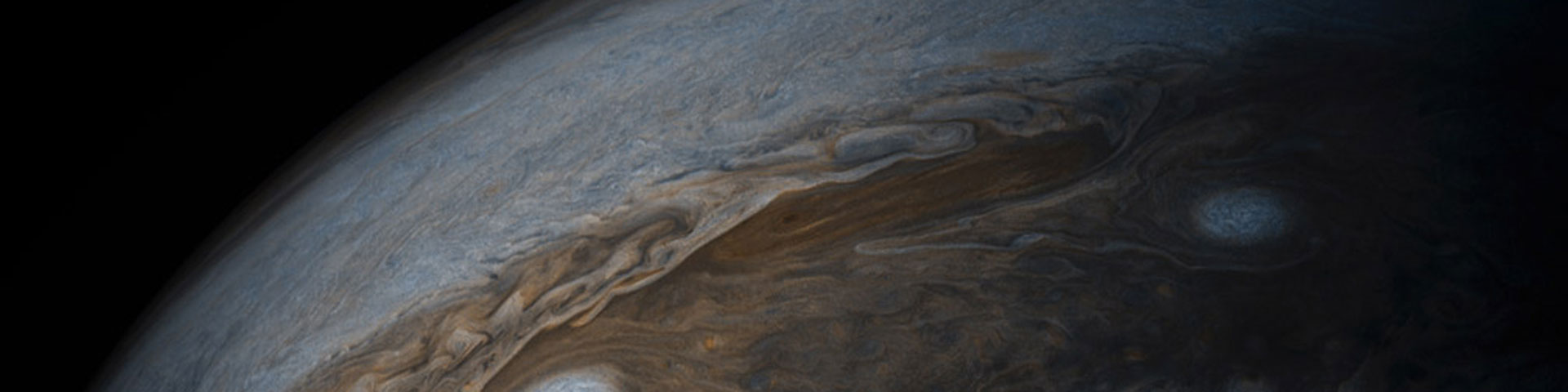 The swirling clouds of Jupiter.