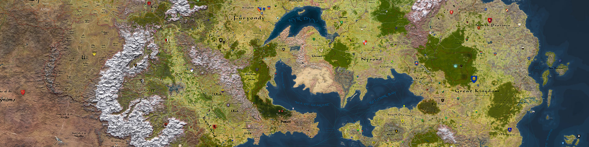 A map of the World of Greyhawk