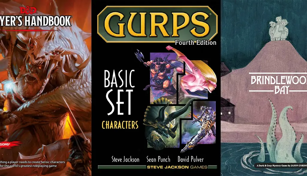 Cover art for Dungeons & Dragons, GURPS, Brindlewood Bay