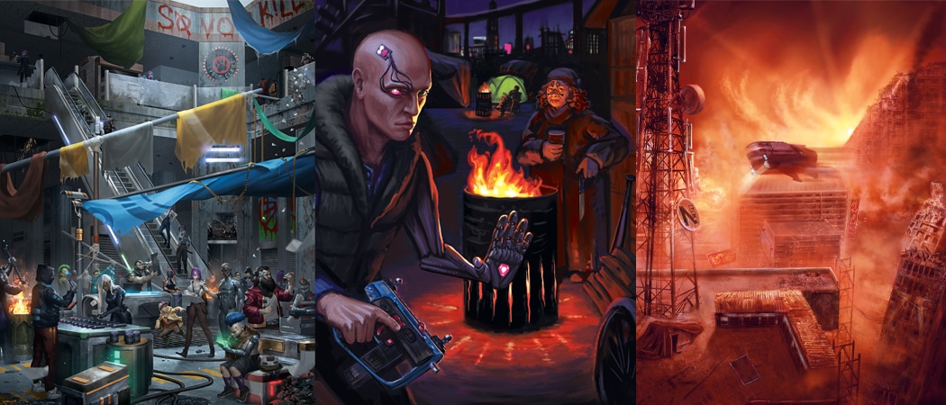 Cover art for the Tales of the Red source book, one of the tools for my Cyberpunk RED campagins