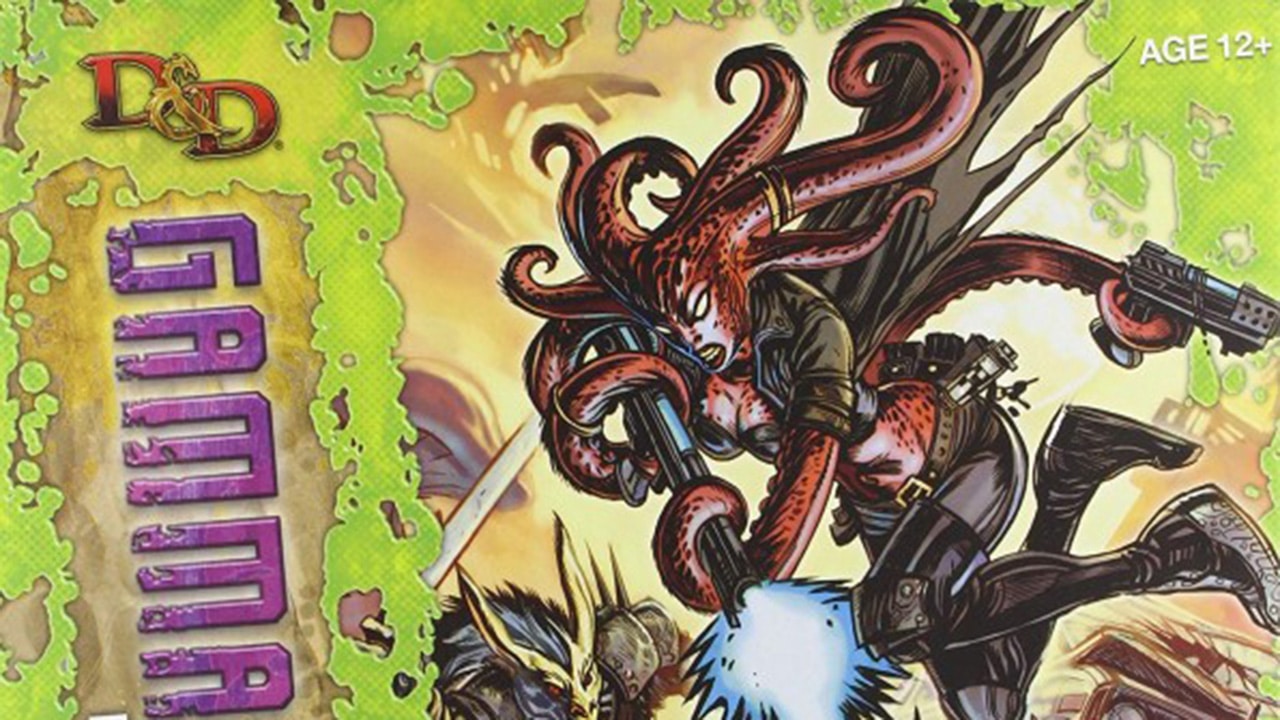A tentacled-headed mutant fires a blaster rifle in Nuketown's pick for an obscure game we've played: Gamma World 7th Edition